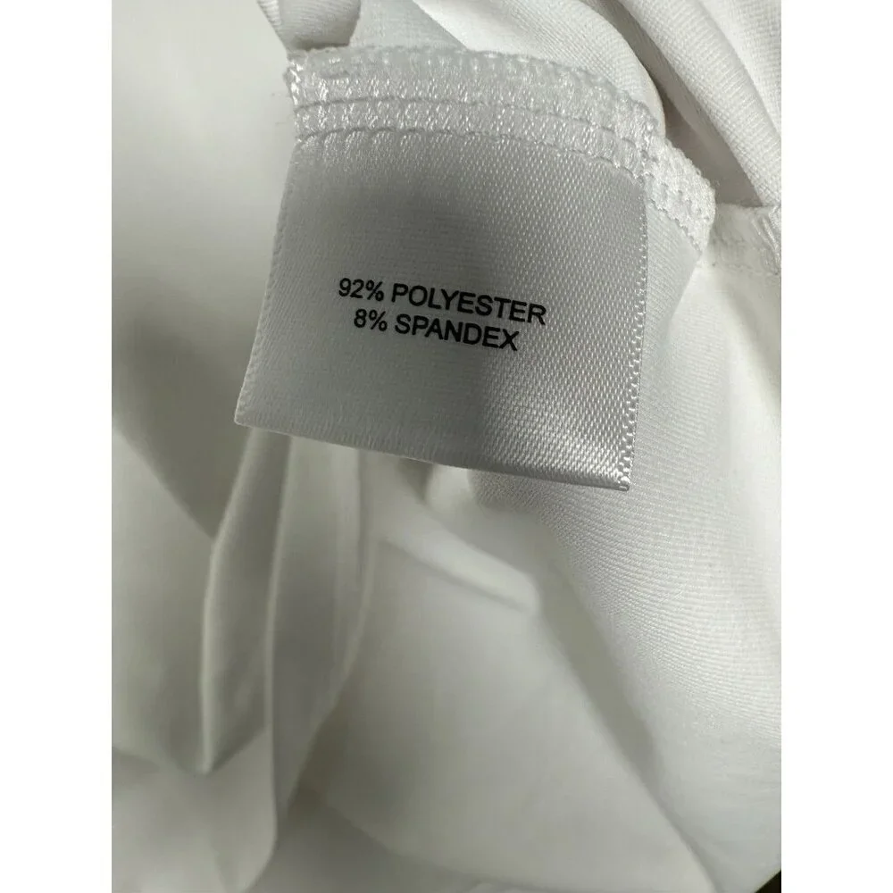 Peter Millar Women’s White Fitted Golf Polo Shirt SPF 50 Sz Large EUC